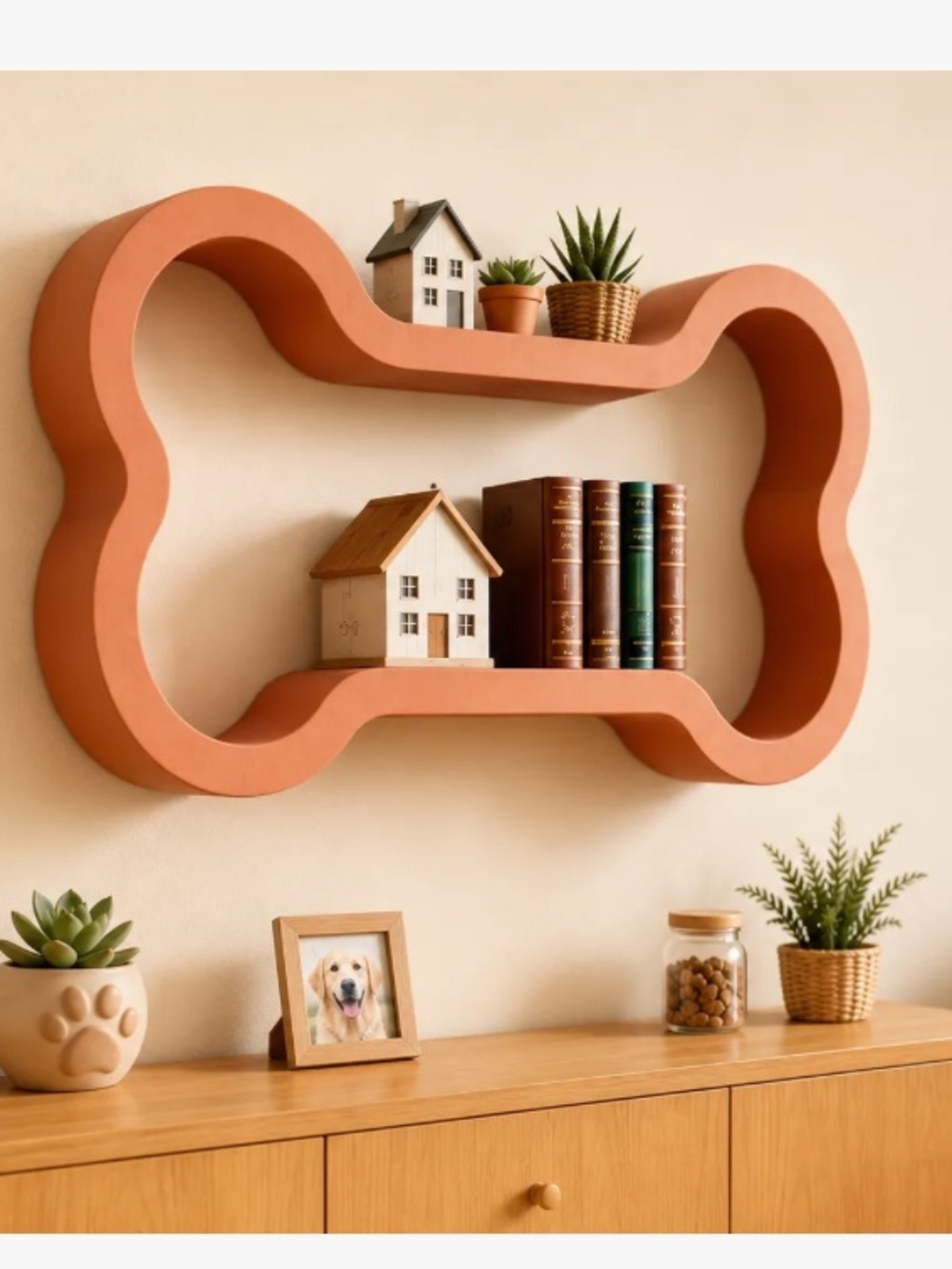Bone Shelf Wall Decor in- Stylish Dog-Themed Accent